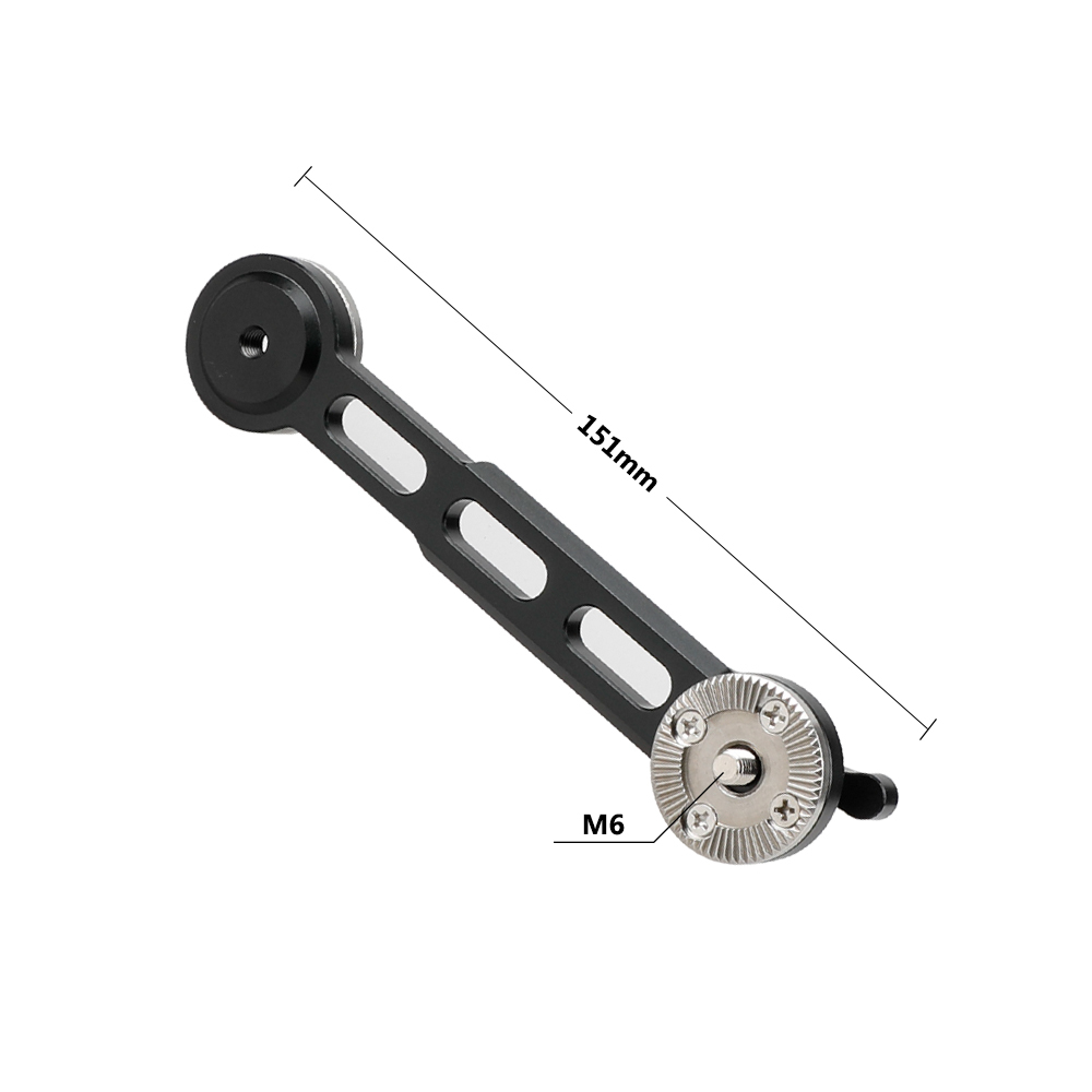 CAMVATE Nato Rail Rosette Extension Arm (Black Thumbscrew, 2 Pieces)