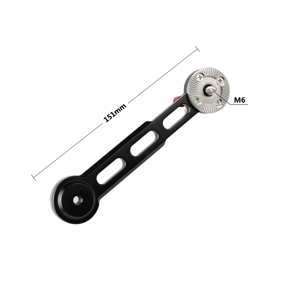 CAMVATE Nato Rail Rosette Extension Arm (Red Thumbscrew, 2 Pieces)
