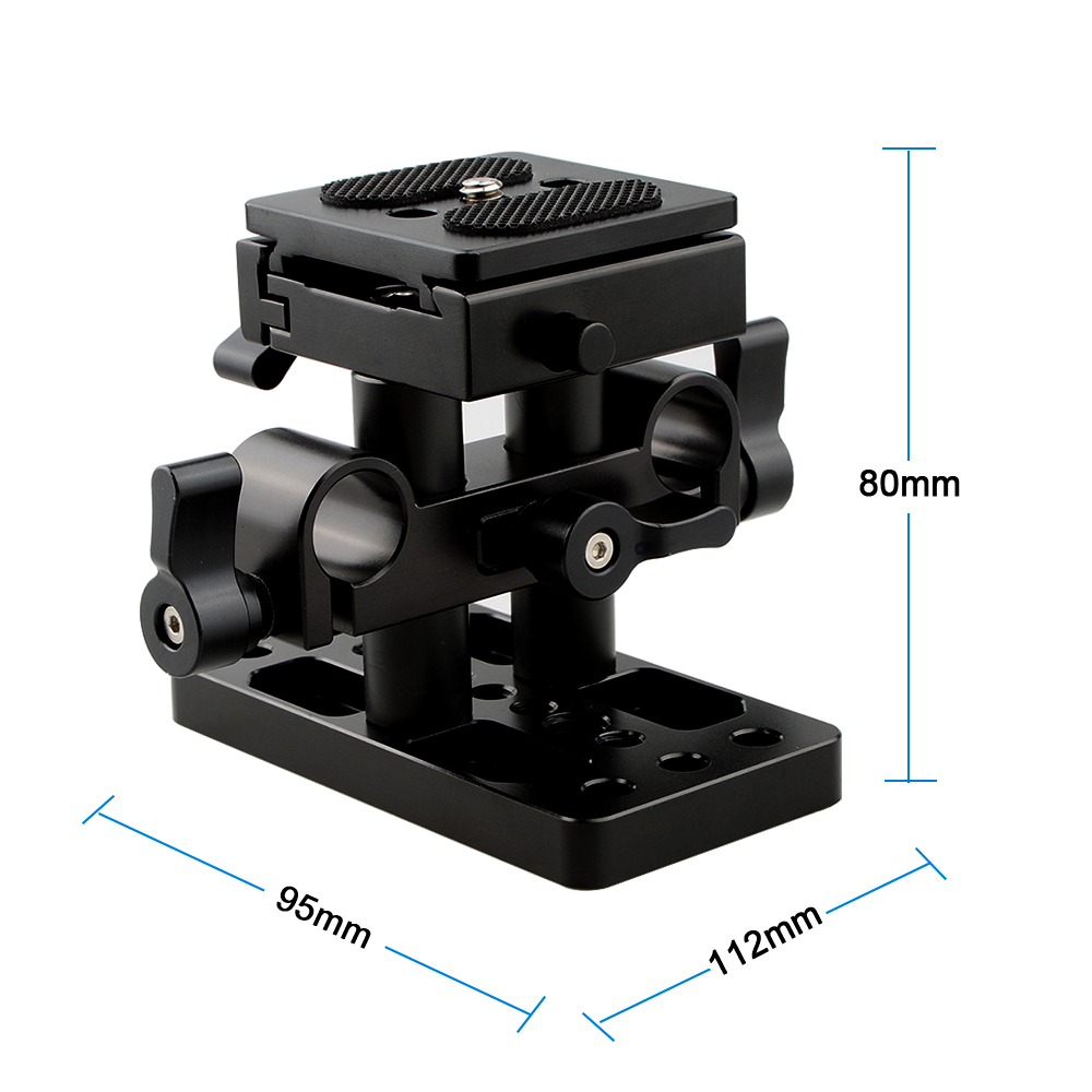 CAMVATE Double-rod System Cage Kit DSLR Camera Holder Universal Use