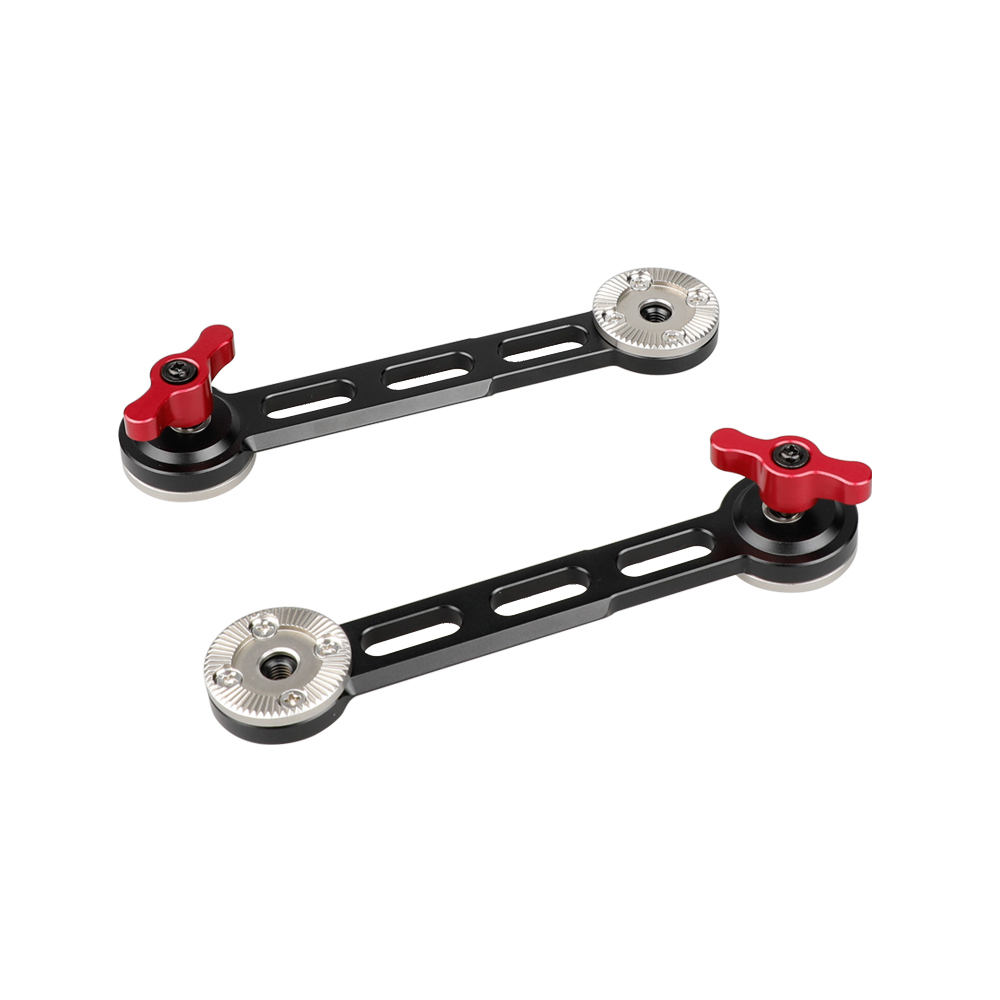 CAMVATE Nato Rail Rosette Extension Arm (Red Thumbscrew, 2 Pieces)