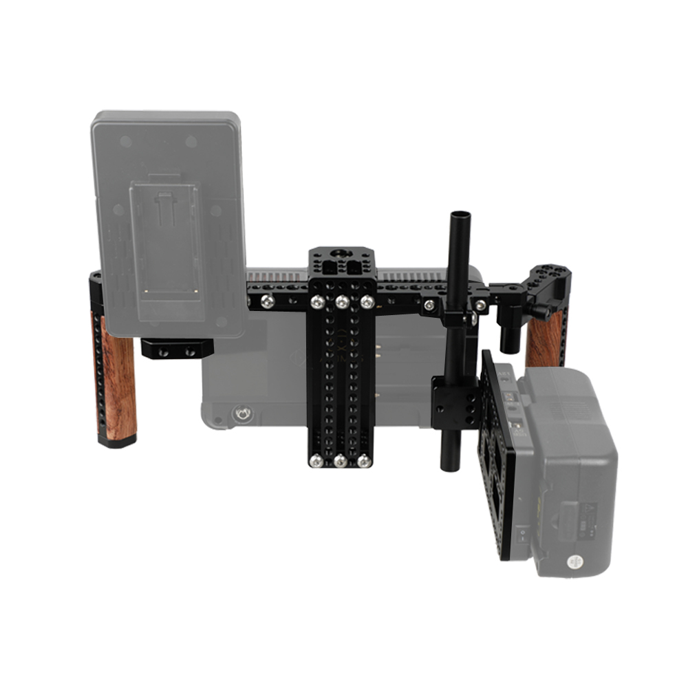 CAMVATE Director's Monitor Cage Kit with Wood Handles