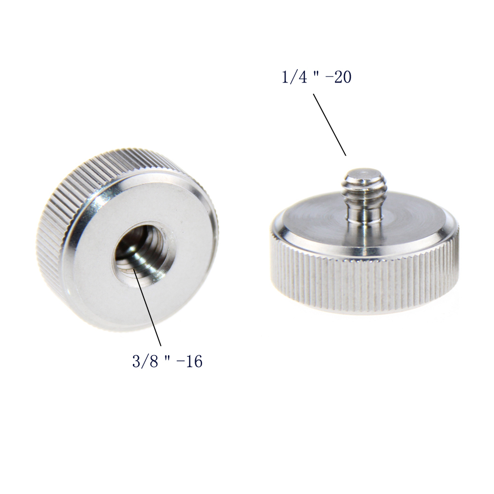 CAMVATE 2x Tripod Thread Adapter 1/4" Male to 3/8" Female for DSLR Tripod Monopod Head