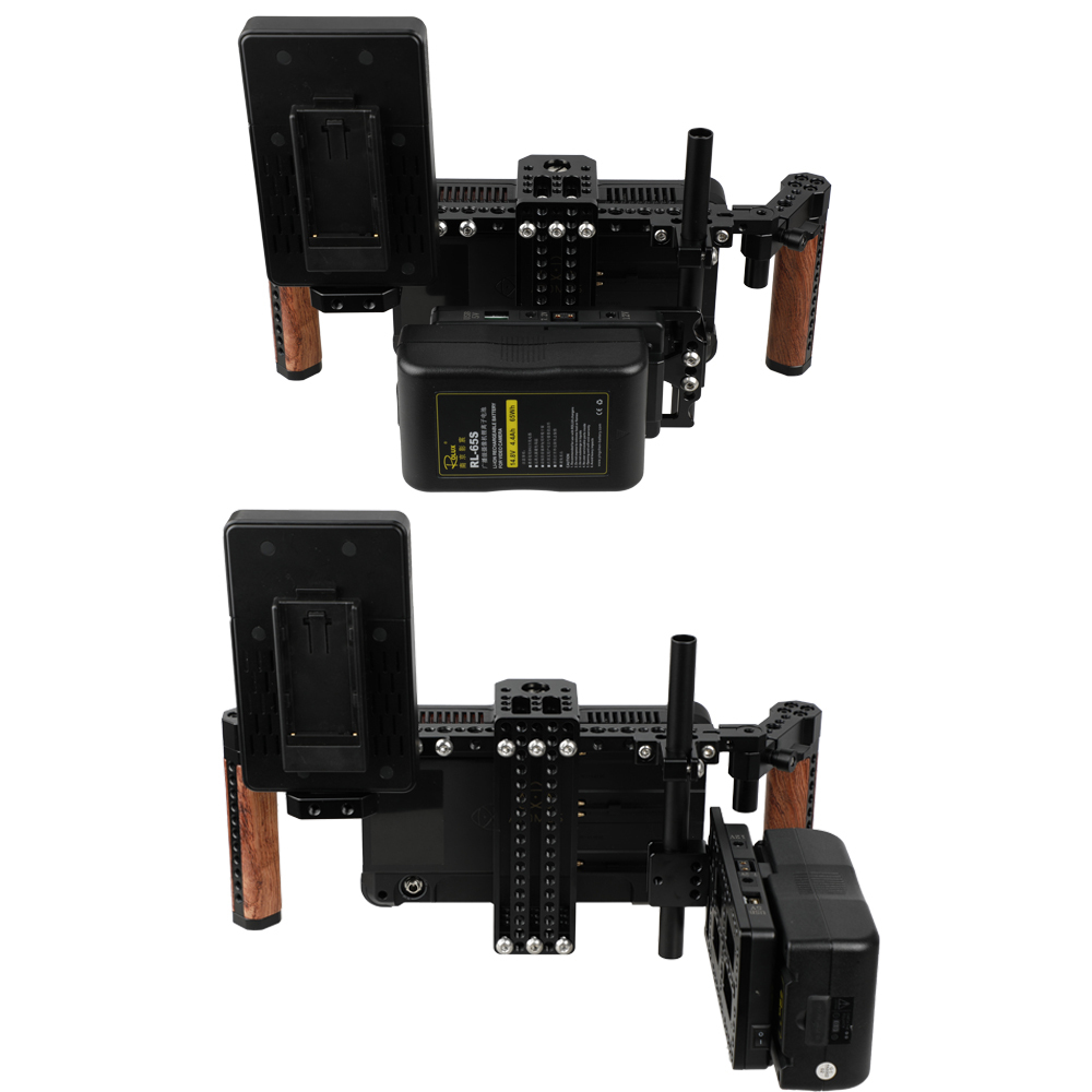 CAMVATE Director's Monitor Cage Kit with Wood Handles
