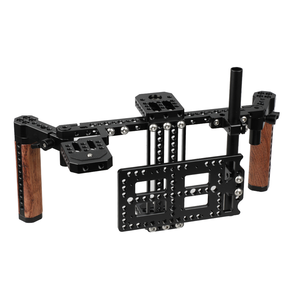 CAMVATE Director's Monitor Cage Kit with Wood Handles