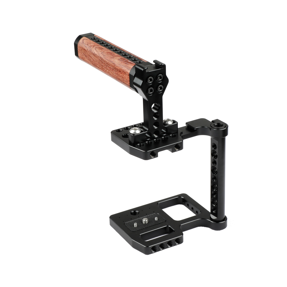CAMVATE Professional Half Cage With Wooden Top Handle For BMPCC 4K