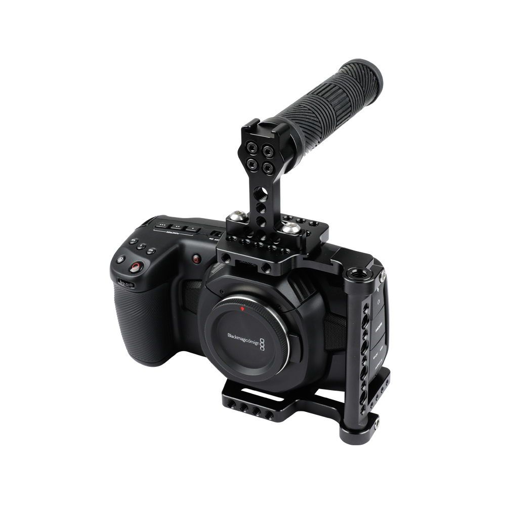 CAMVATE Half Cage With Rubber Top Handle And Shoe Mount For BMPCC 4K