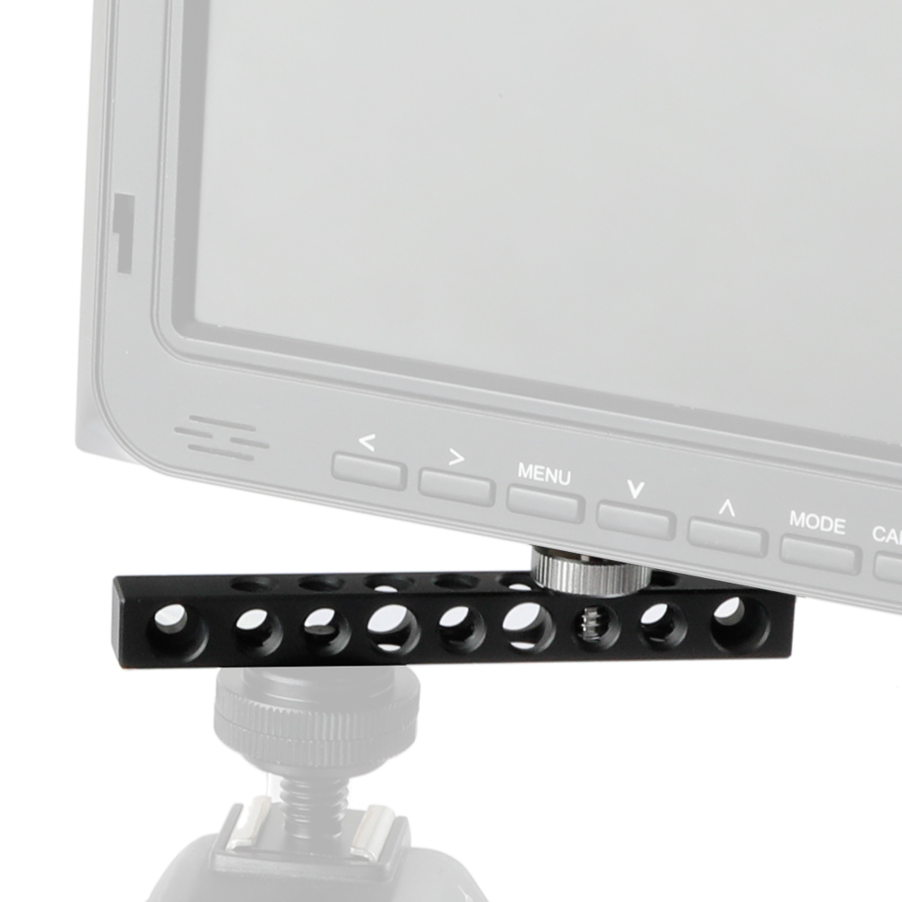 CAMVATE Cool Black Aluminum Cheese Bar with 1/4-20 Thread Hole for Monitor