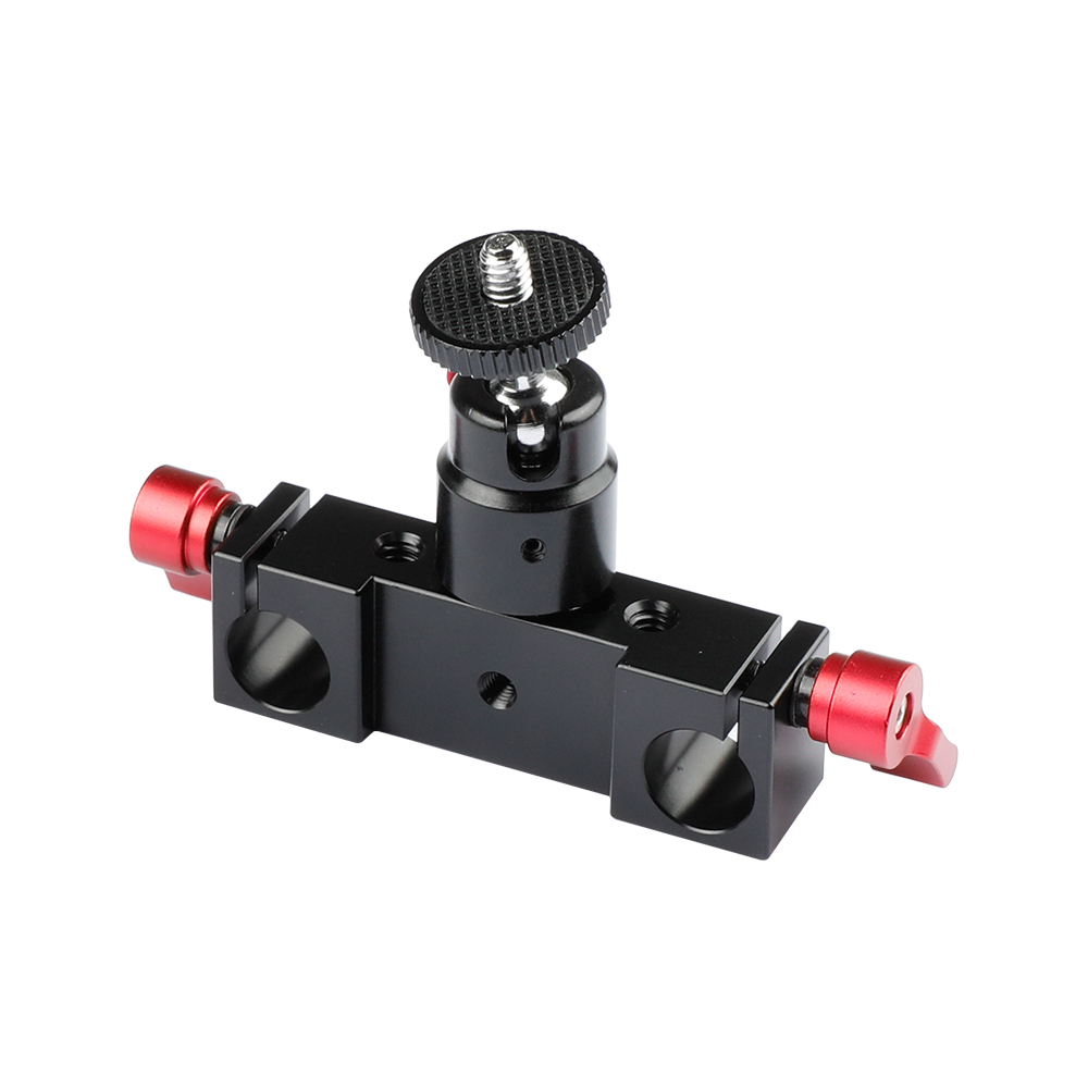 CAMVATE DSLR Rod Clamp Railblock w/ Ball Head Mount 1/4 fr 15mm Rod Support Rail System