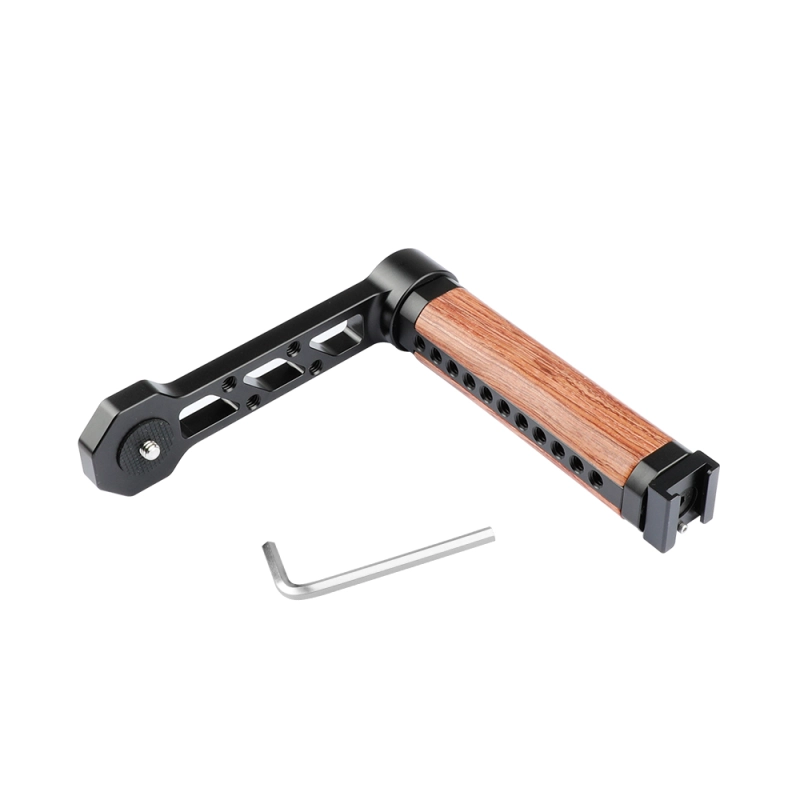CAMVATE Wooden Handle Grip L-shape With Shoe Mount For RoninS / Zhiyun Crane Series Handheld Gimbal