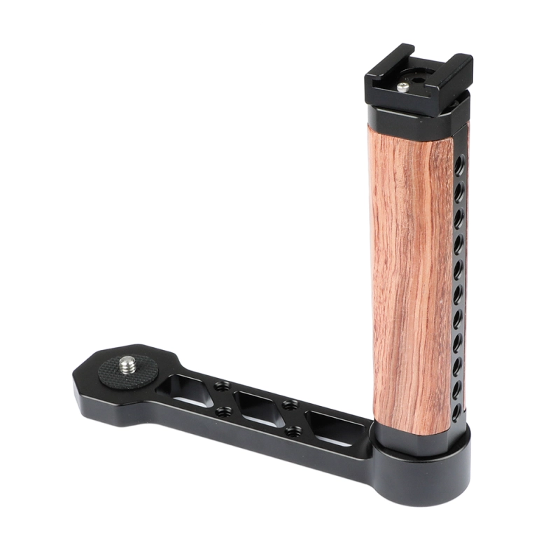 CAMVATE Wooden Handle Grip L-shape With Shoe Mount For RoninS / Zhiyun Crane Series Handheld Gimbal