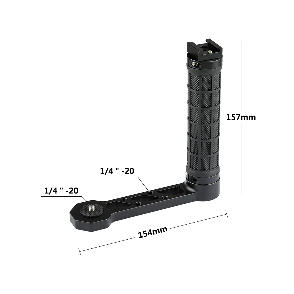 CAMVATE Universal Rubber Handle L Type With Shoe Mount For For RoninS / Zhiyun Crane Series Handheld Gimbal
