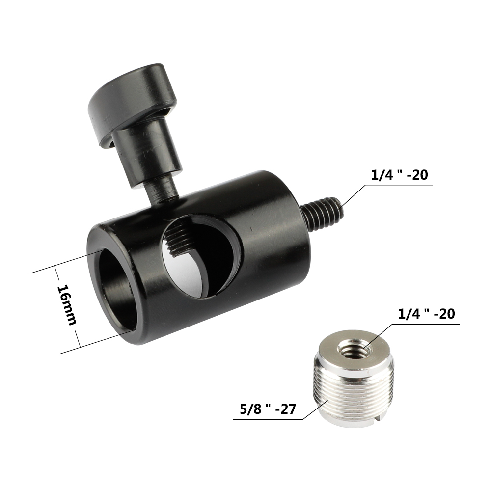 CAMVATE Microphone Bracket Combined With Light Pole Connector
