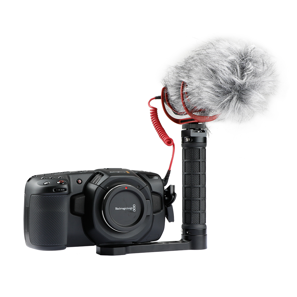 CAMVATE Universal Rubber Handle L Type With Shoe Mount For For RoninS / Zhiyun Crane Series Handheld Gimbal