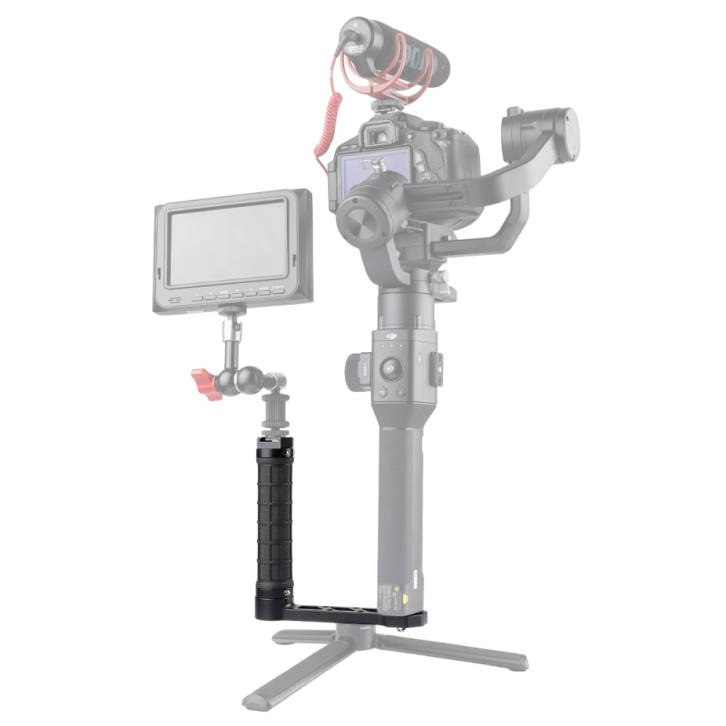 CAMVATE Universal Rubber Handle L Type With Shoe Mount For For RoninS / Zhiyun Crane Series Handheld Gimbal
