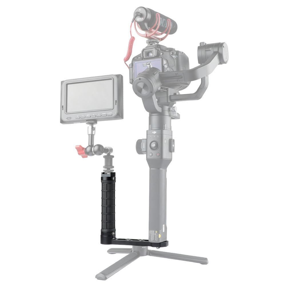 CAMVATE Universal Rubber Handle L Type With Shoe Mount For For RoninS / Zhiyun Crane Series Handheld Gimbal