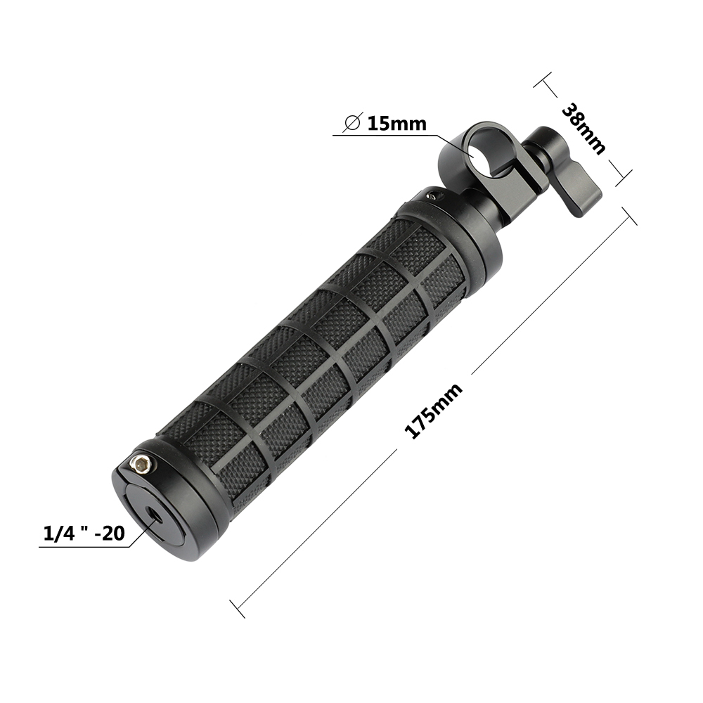 CAMVATE New Rod Clamp Handle Grip Handheld for 15mm Rod Support Shoulder Mount DSLR Rig