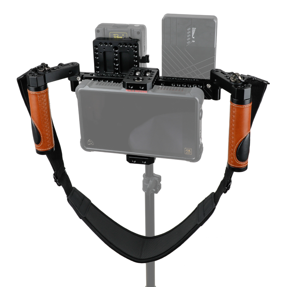 CAMVATE Camera Director’s Monitor Cage Rig With Handle Grips & Neck Strap