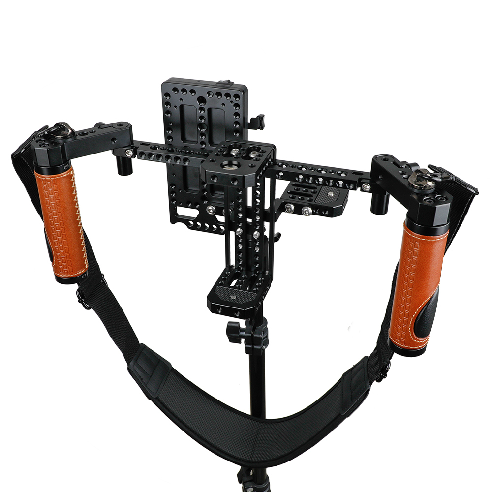 CAMVATE Camera Director’s Monitor Cage Rig With Handle Grips & Neck Strap