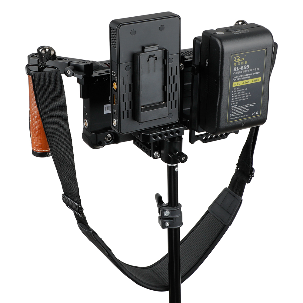 CAMVATE Camera Director’s Monitor Cage Rig With Handle Grips & Neck Strap