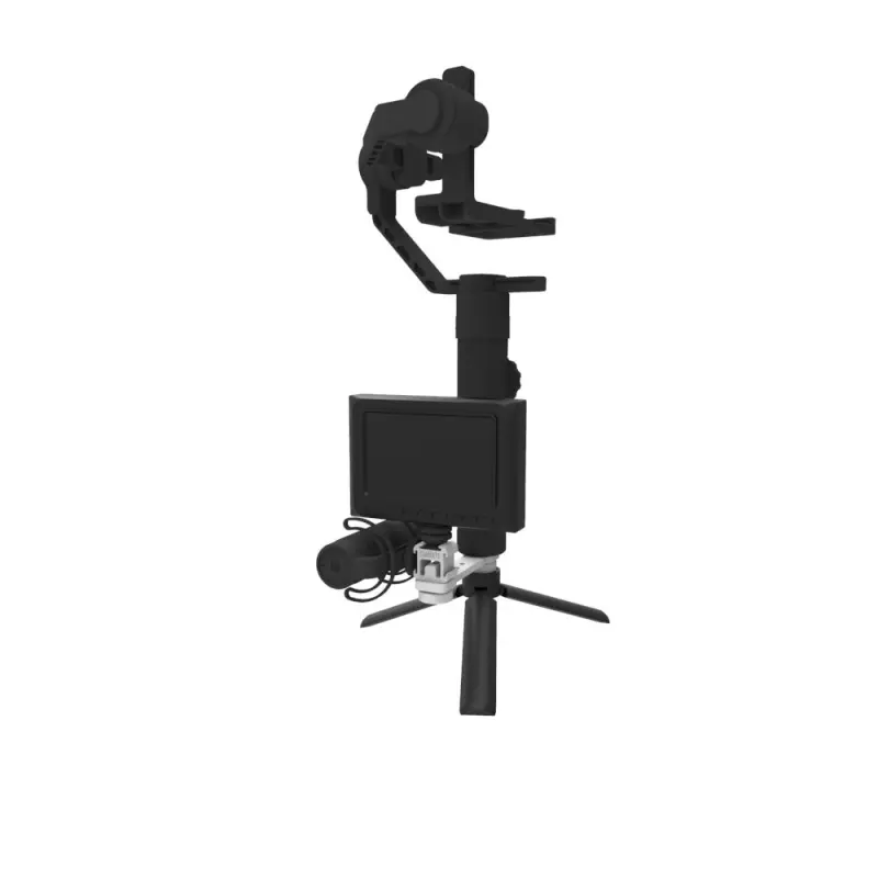 CAMVATE Extension Bar With Triple Cold Shoe Mount For Mic & Flashlight (Custom Made)