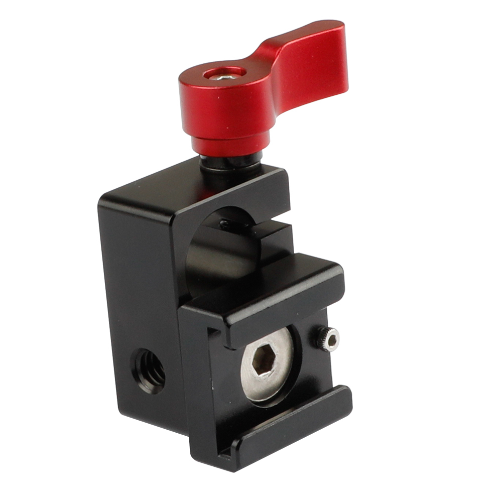 CAMVATE Cold Shoe Rod Clamp Adapter for 15mm DSLR Rig Video Light