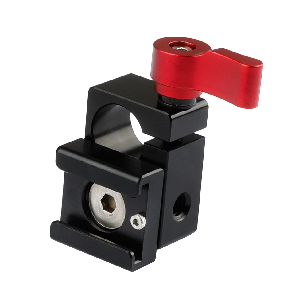 CAMVATE Cold Shoe Rod Clamp Adapter for 15mm DSLR Rig Video Light