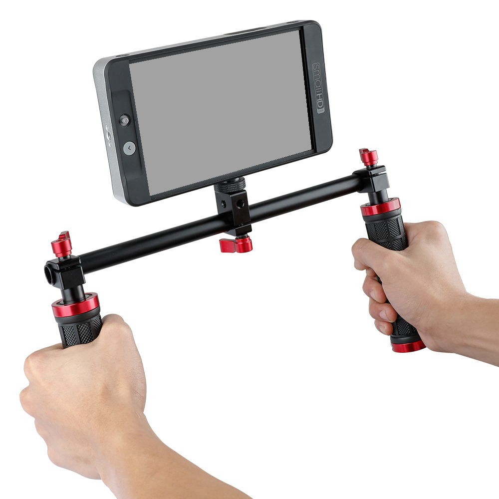CAMVATE 15mm Rod Handle & Micro Monitor Double Grip Kit