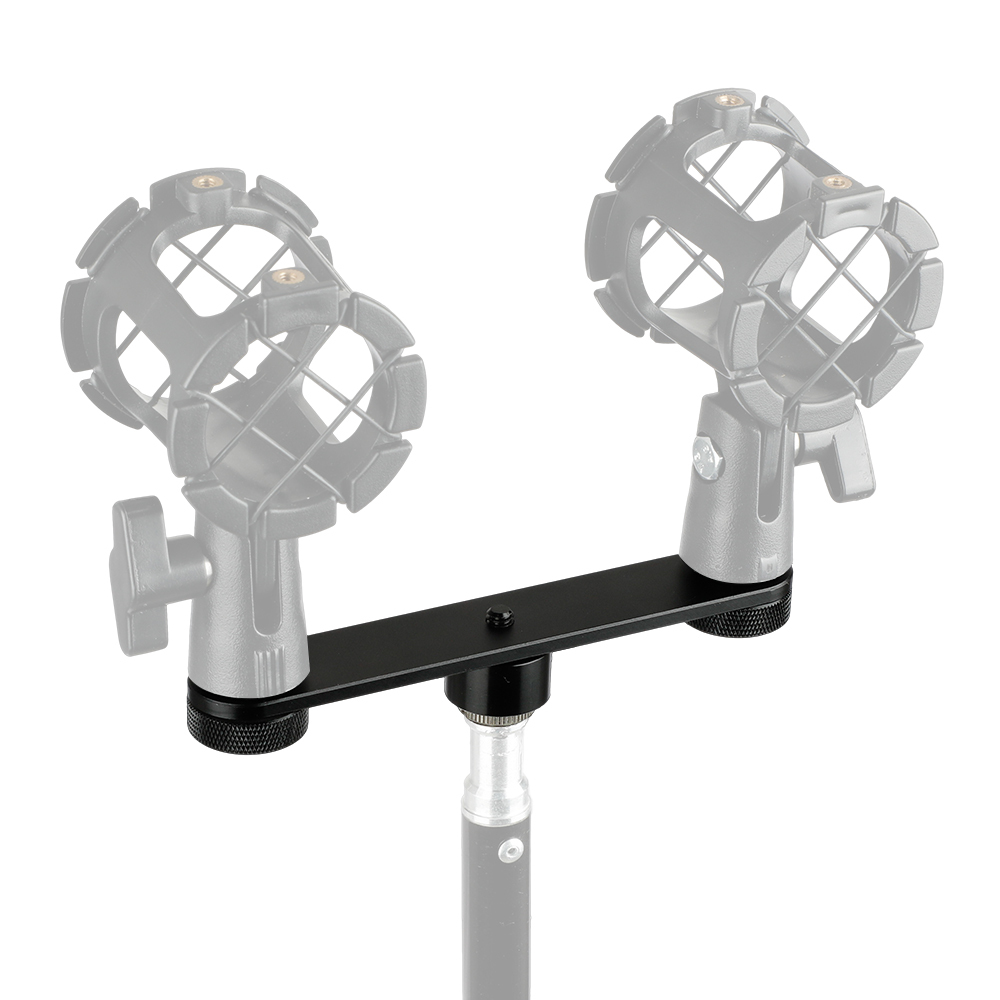 CAMVATE Double Microphone Mounts Bracket T-bar