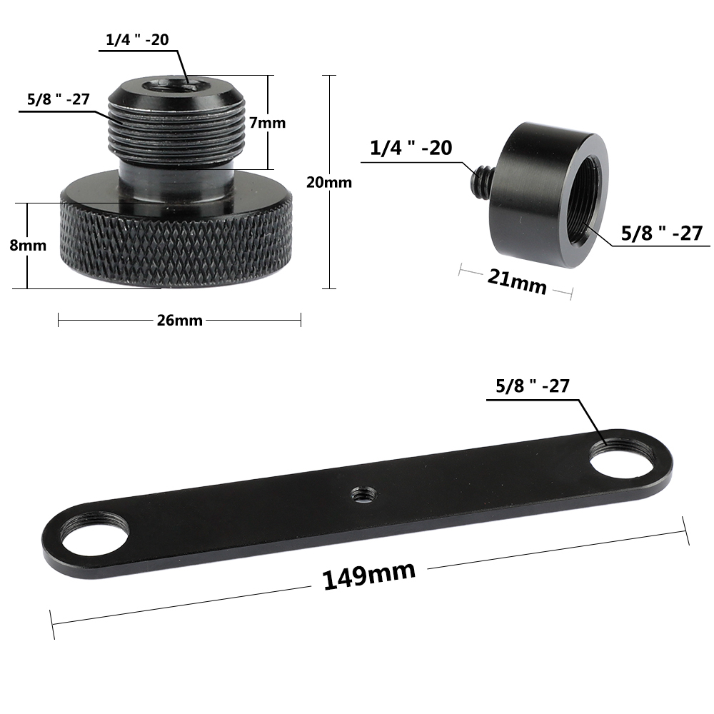 CAMVATE Double Microphone Mounts Bracket T-bar