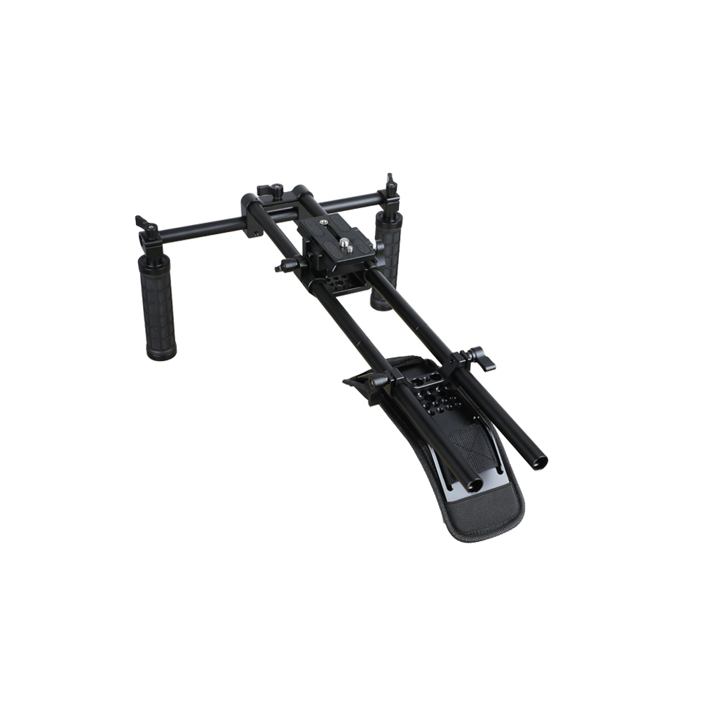 CAMVATE Dual Rubber Grip Handheld Shoulder Mount Rig