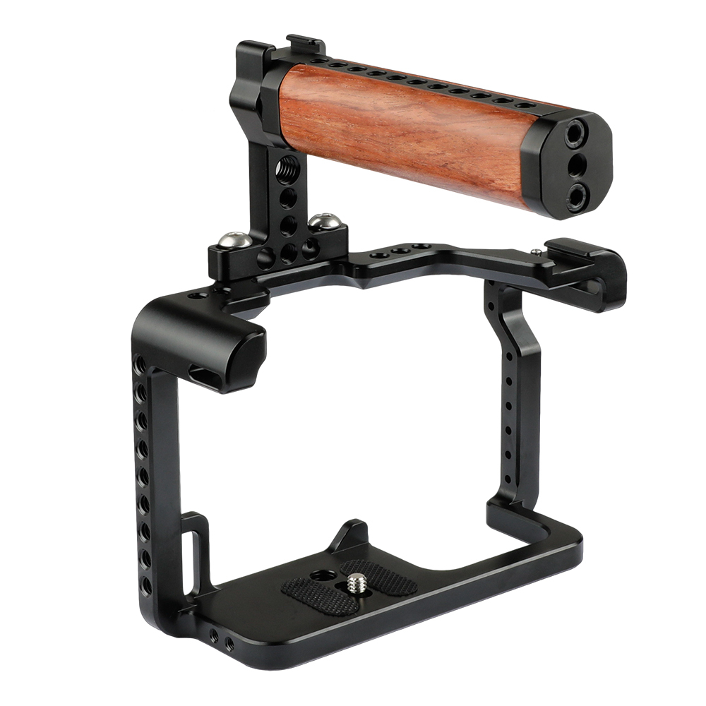 CAMVATE Full Cage Rig With Top Handle & 2 Shoe Mounts For Panasonic GH5