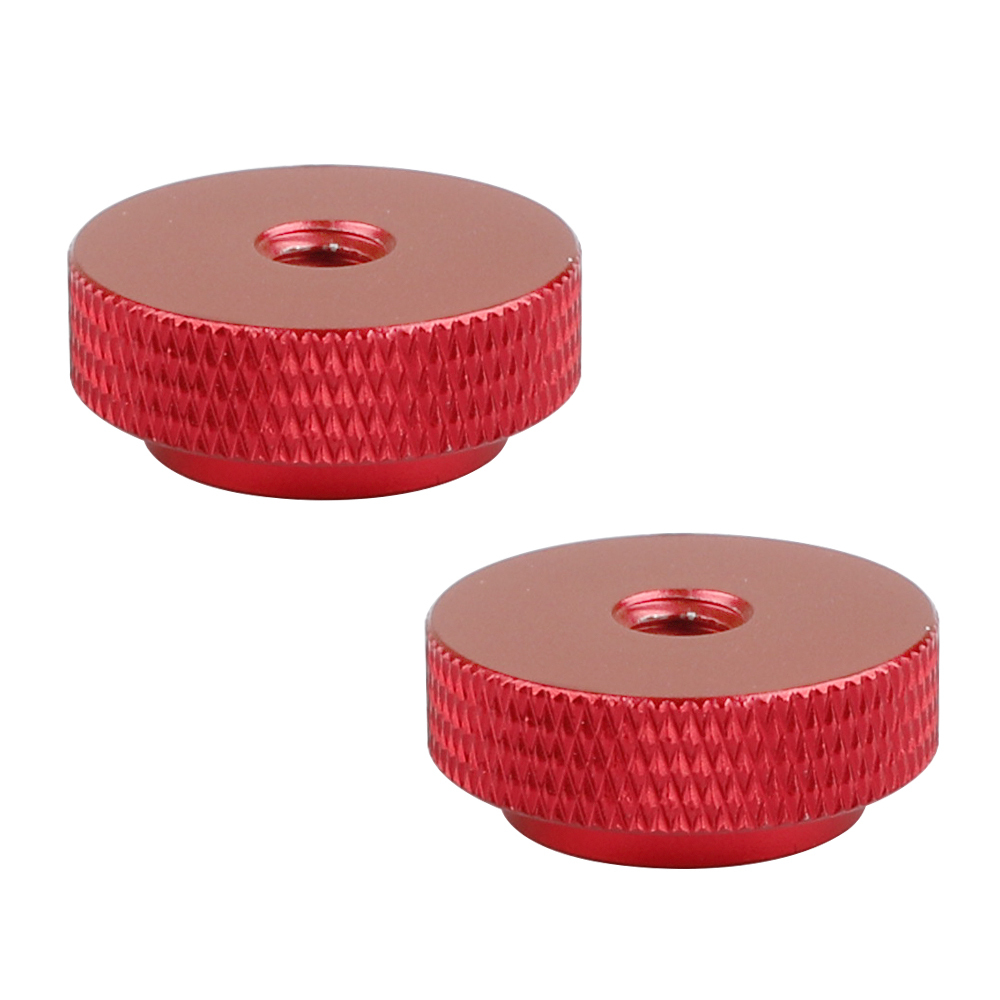 CAMVATE 2 Pieces1/4"-20 Female Thumb Wheel Lock Nut Adapter（25mm Diameter）