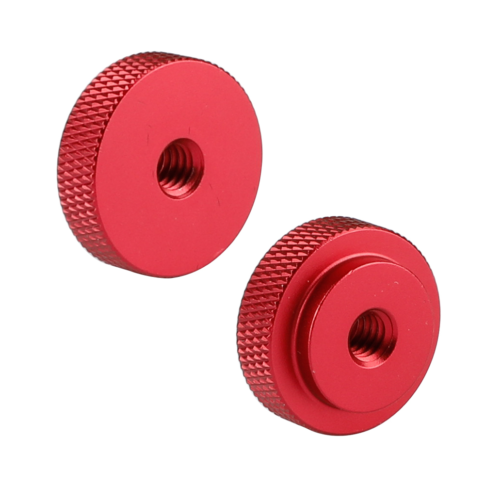 CAMVATE 2 Pieces1/4"-20 Female Thumb Wheel Lock Nut Adapter（25mm Diameter）