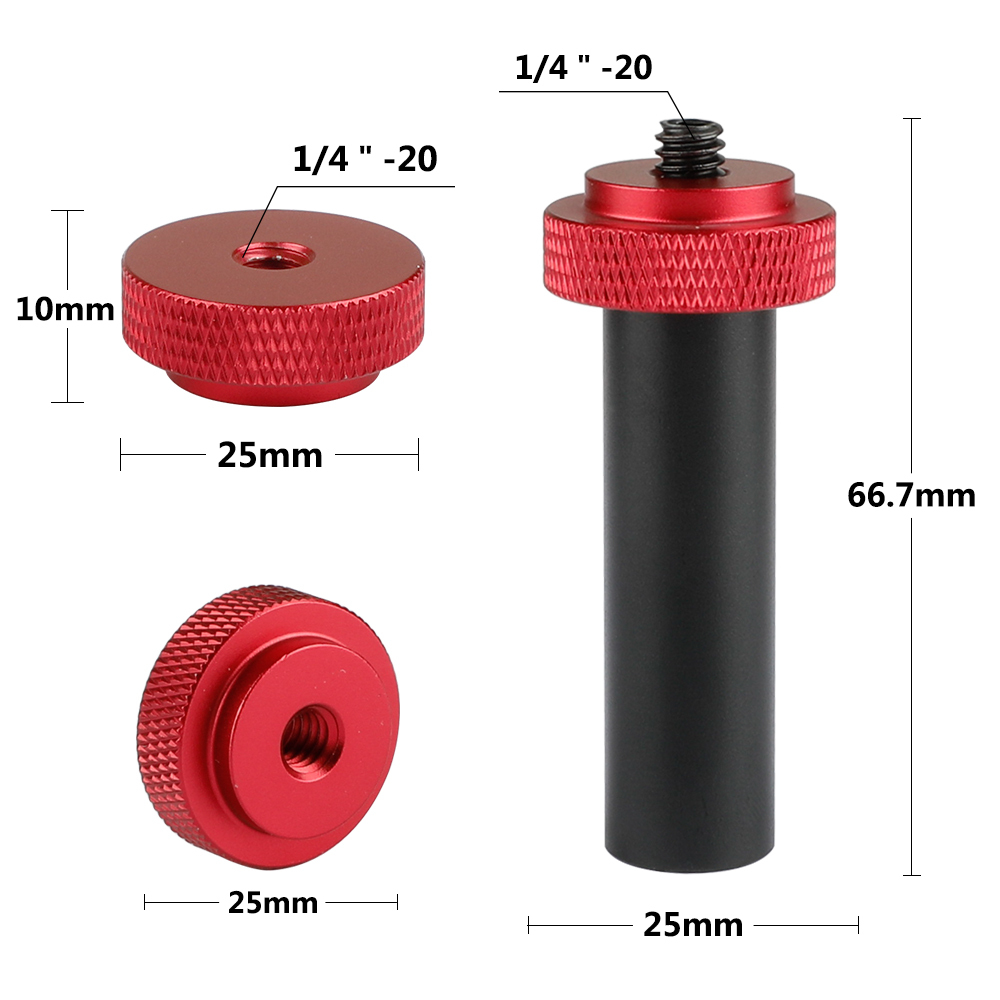 CAMVATE 15mm Micro Rod 2 inch with 1/4'' Thread