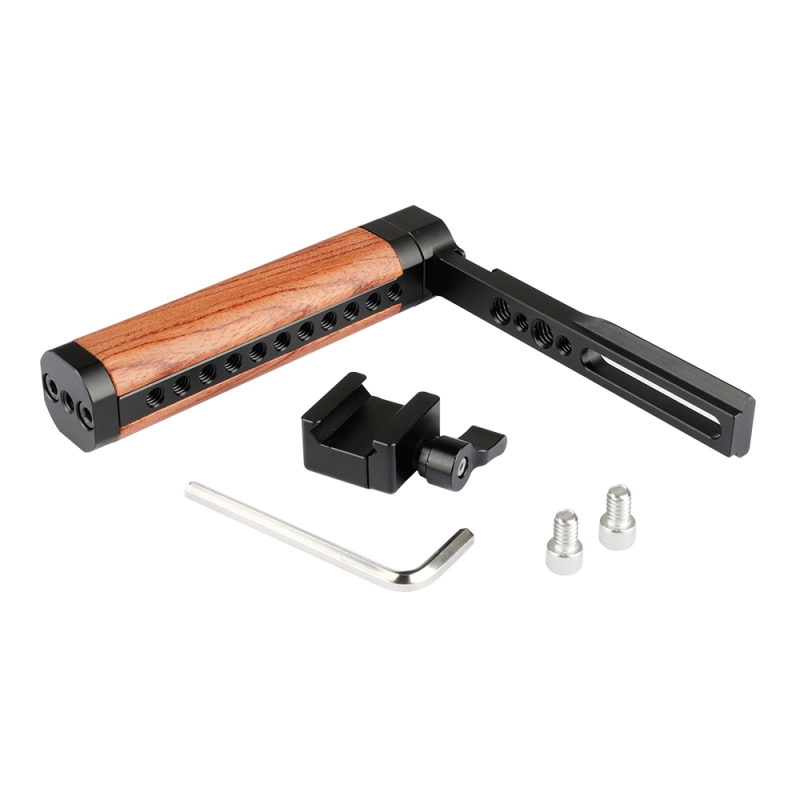 CAMVATE NATO Handle Grip (Wooden) L Shape For DSLR Cameras