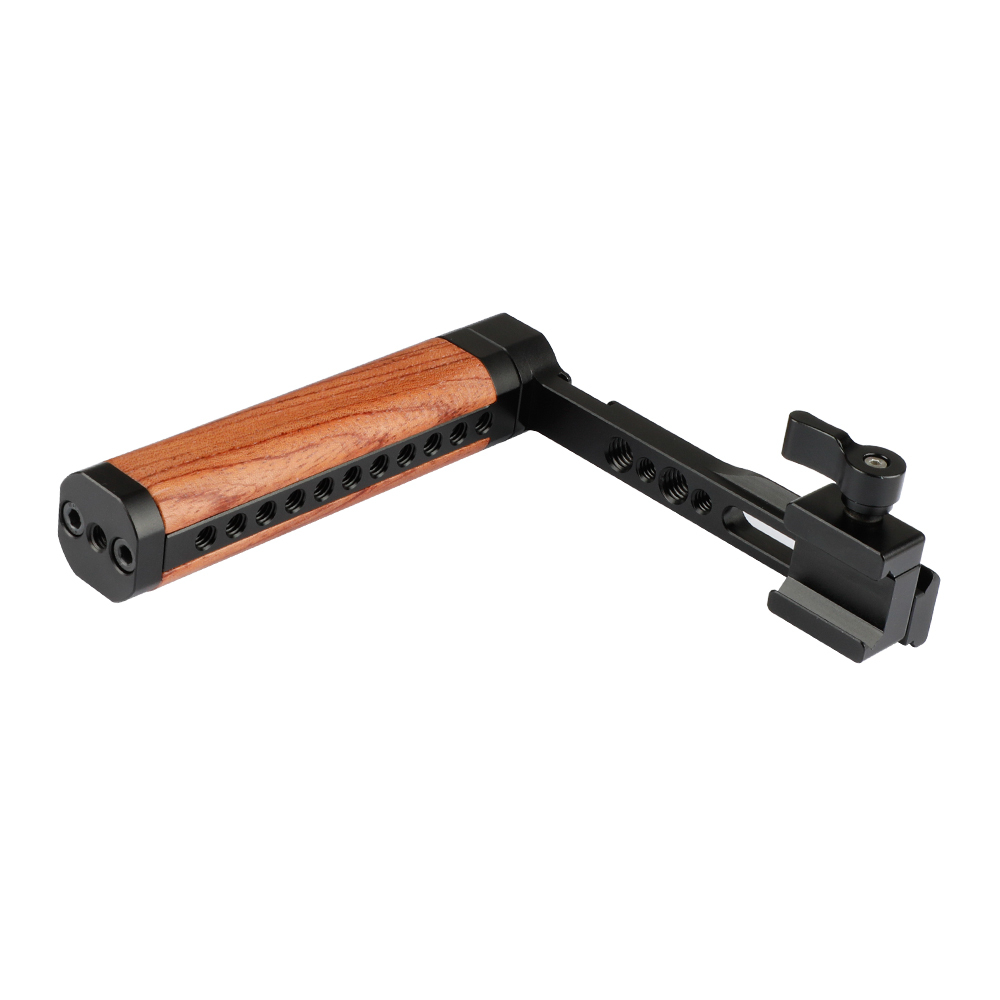 CAMVATE NATO Handle Grip (Wooden) L Shape For DSLR Cameras