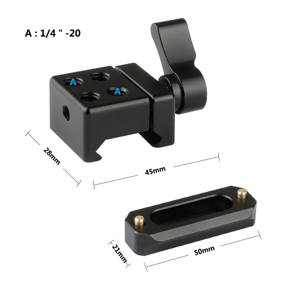 CAMVATE Quick Release NATO Clamp & 50mm Safety Rail
