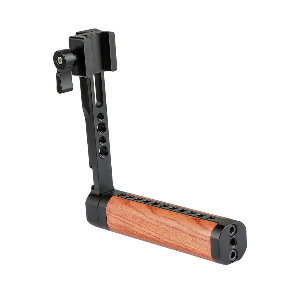 CAMVATE NATO Handle Grip (Wooden) L Shape For DSLR Cameras