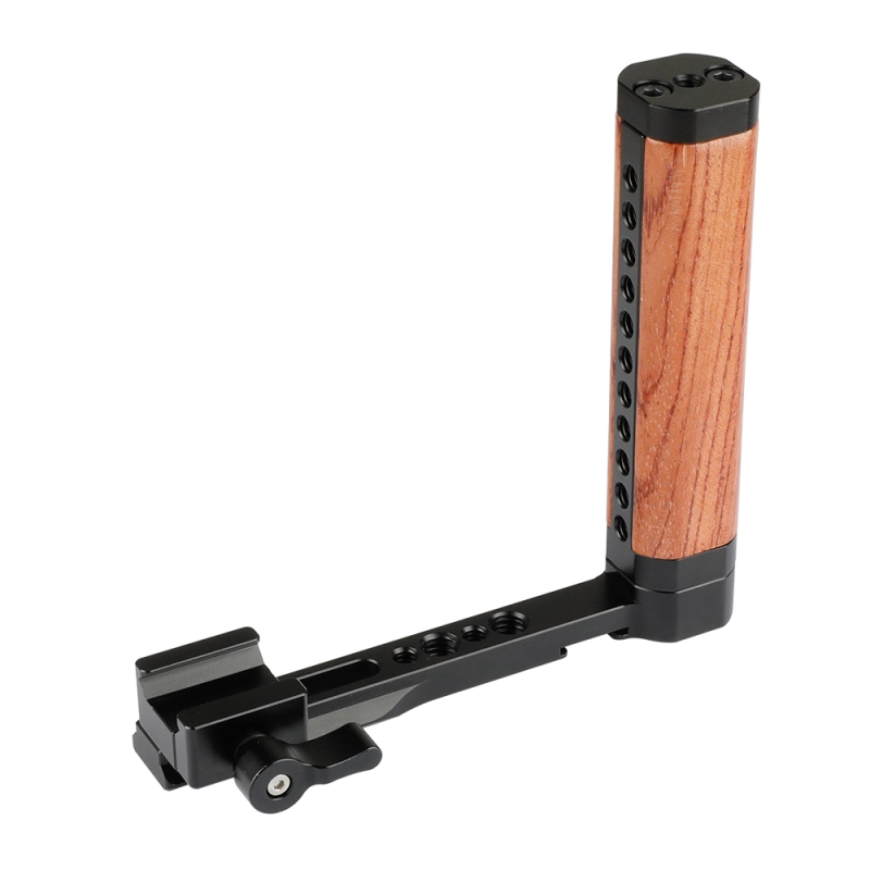 CAMVATE NATO Handle Grip (Wooden) L Shape For DSLR Cameras