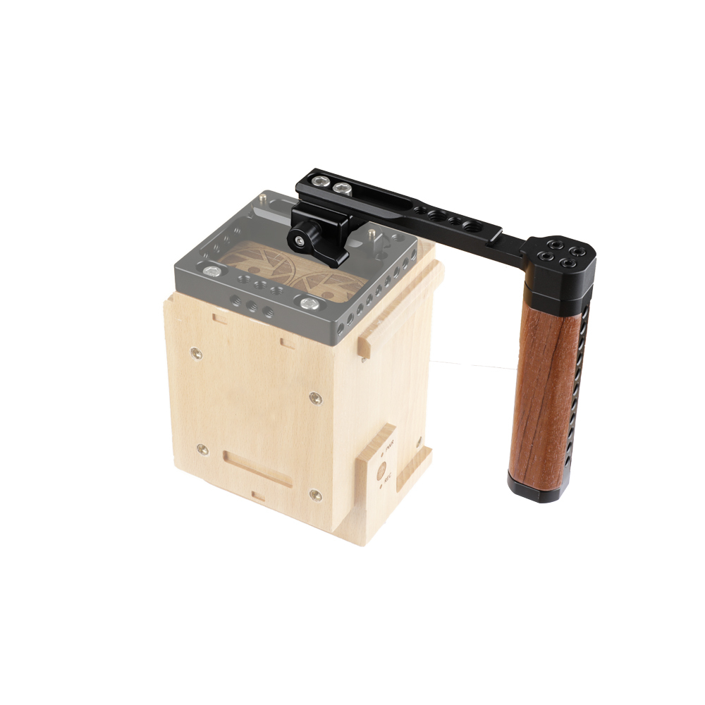 CAMVATE NATO Handle Grip (Wooden) L Shape For DSLR Cameras