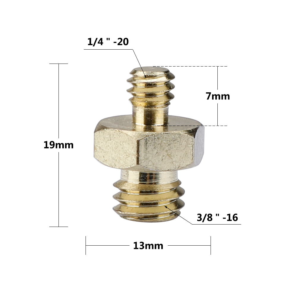 CAMVATE Male To Male Threaded Screw Adapter 1/4" To 3/8"