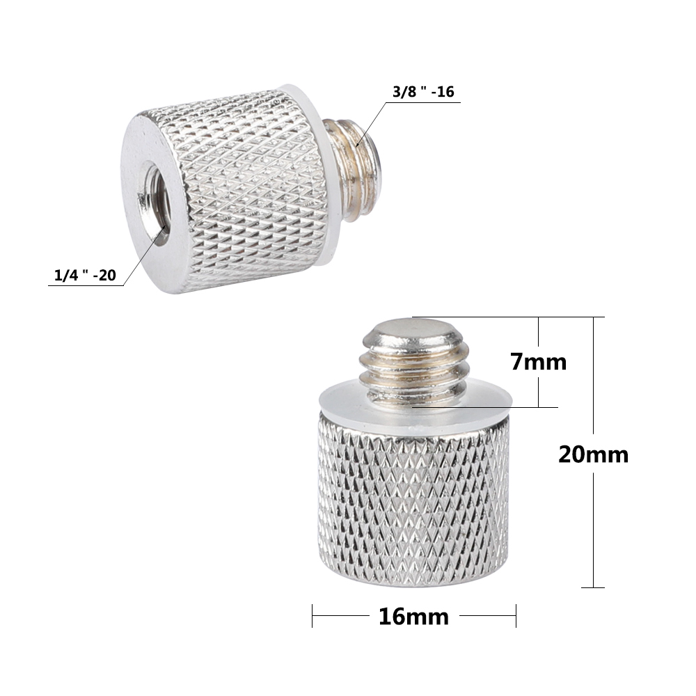 CAMVATE 1/4" Female to 3/8" Male Screw Adapter For Tripod Camera Plate