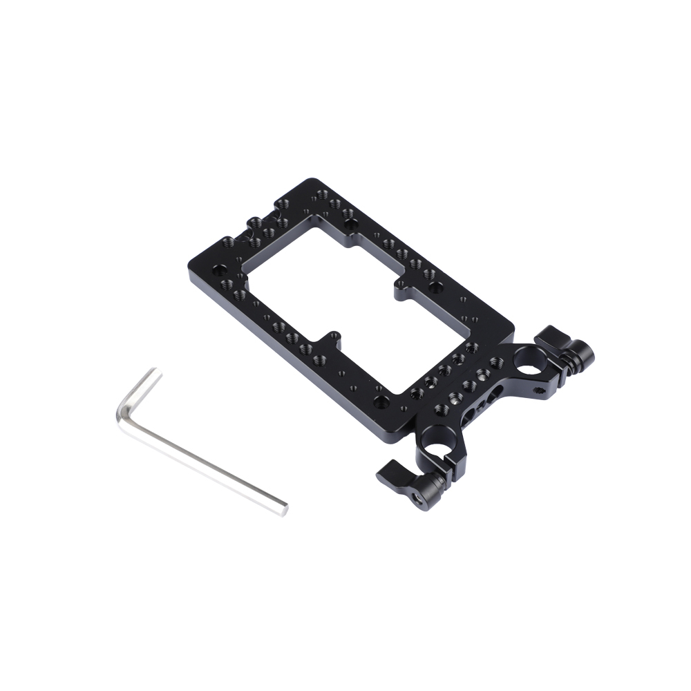 CAMVATE Annular Cheese Plate With 15mm Rods Bracket For DSLR Camera Battery System