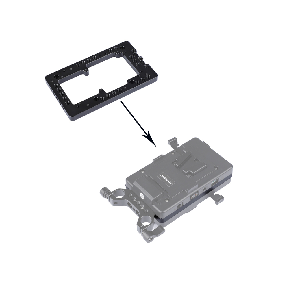 CAMVATE Camera Battery Cheese Plate For Power Supply Splitter