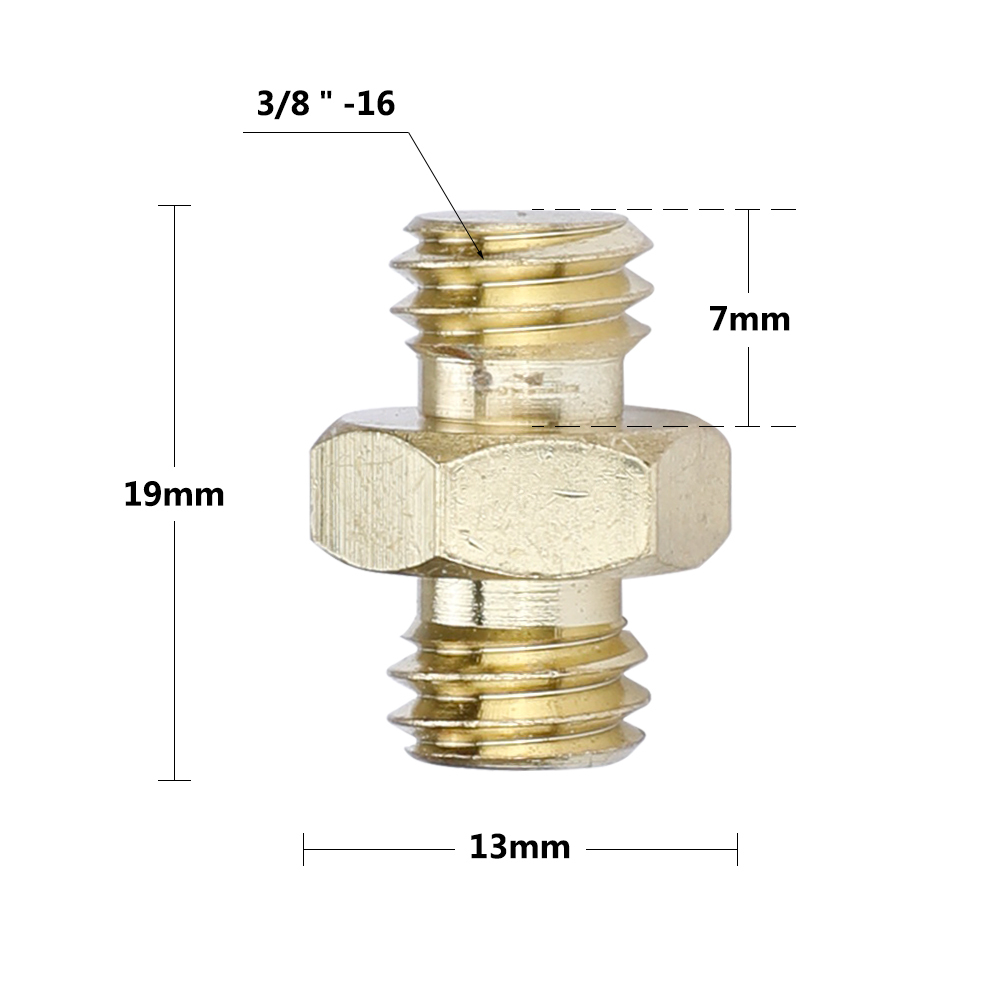 CAMVATE Male To Male Threaded Screw Adapter 3/8" To 3/8"
