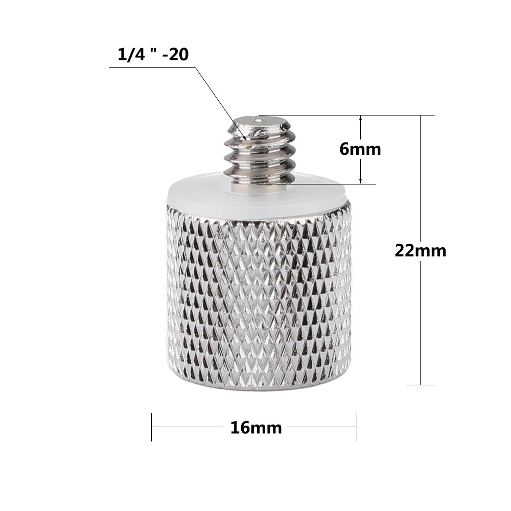 CAMVATE 3/8"-16 Female To 1/4"-20 Male Tripod Thread Reducer / Adapter Brass NEW