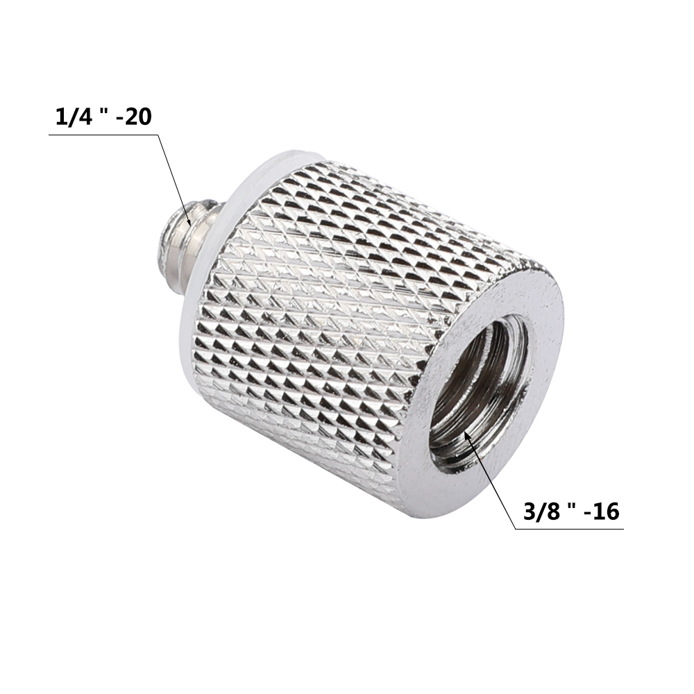 CAMVATE 3/8"-16 Female To 1/4"-20 Male Tripod Thread Reducer / Adapter Brass NEW