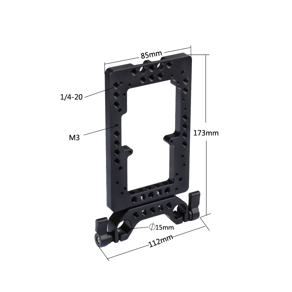 CAMVATE Annular Cheese Plate With 15mm Rods Bracket For DSLR Camera Battery System