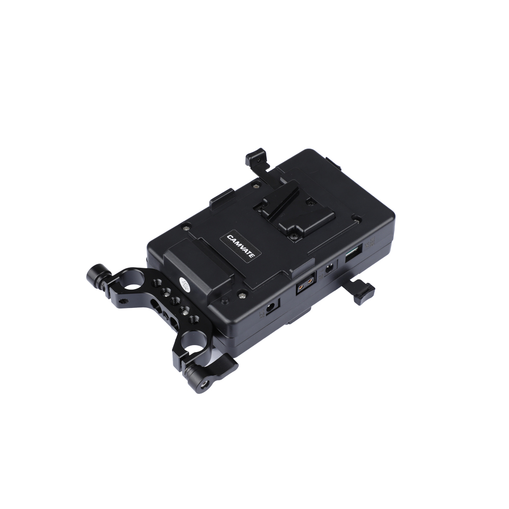 CAMVATE Double-side Battery Plate With 15mm Rod Clamp & Double Power Supply Splitter