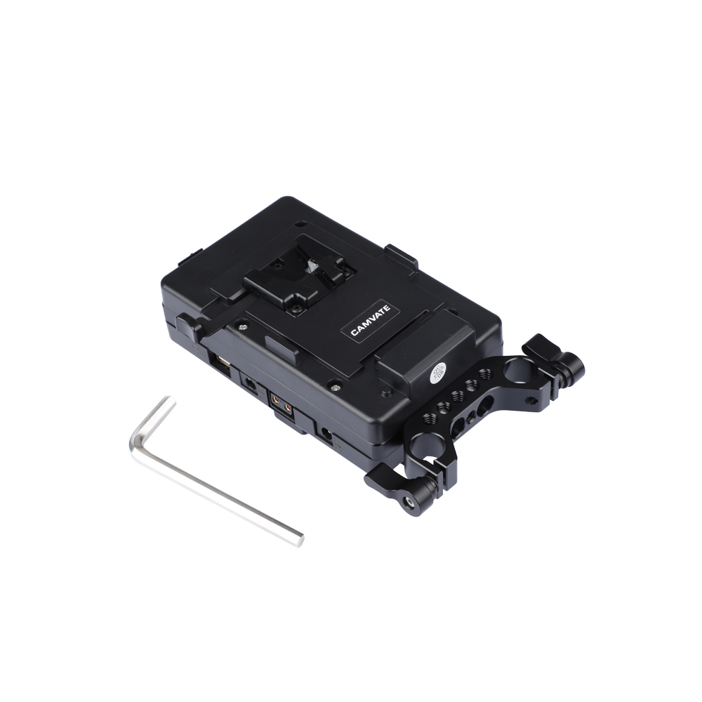 CAMVATE Double-side Battery Plate With 15mm Rod Clamp & Double Power Supply Splitter